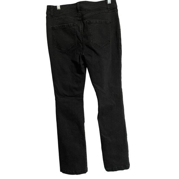 INC Black Button Fly Slit Front Black Jeans Womens Size 30 waist 30x31 - Picture 2 of 6
